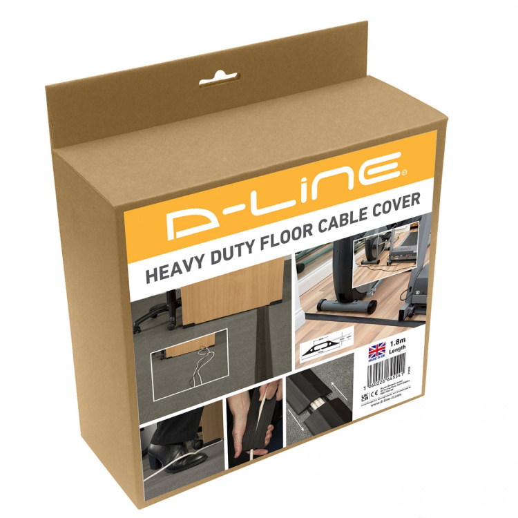 D-LINE Kabelkanal Gulv PVC Pro Svart 1.8m