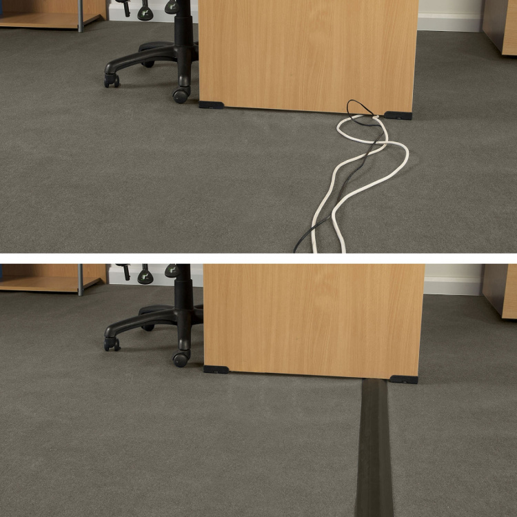 D-LINE Kabelkanal Gulv PVC Pro Svart 1.8m