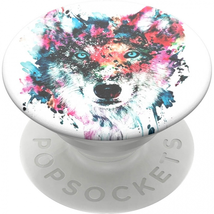 PopSockets Wolf Avtagbart Grip med Stativfunksjon