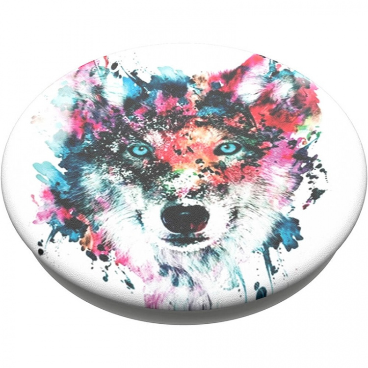 PopSockets Wolf Avtagbart Grip med Stativfunksjon