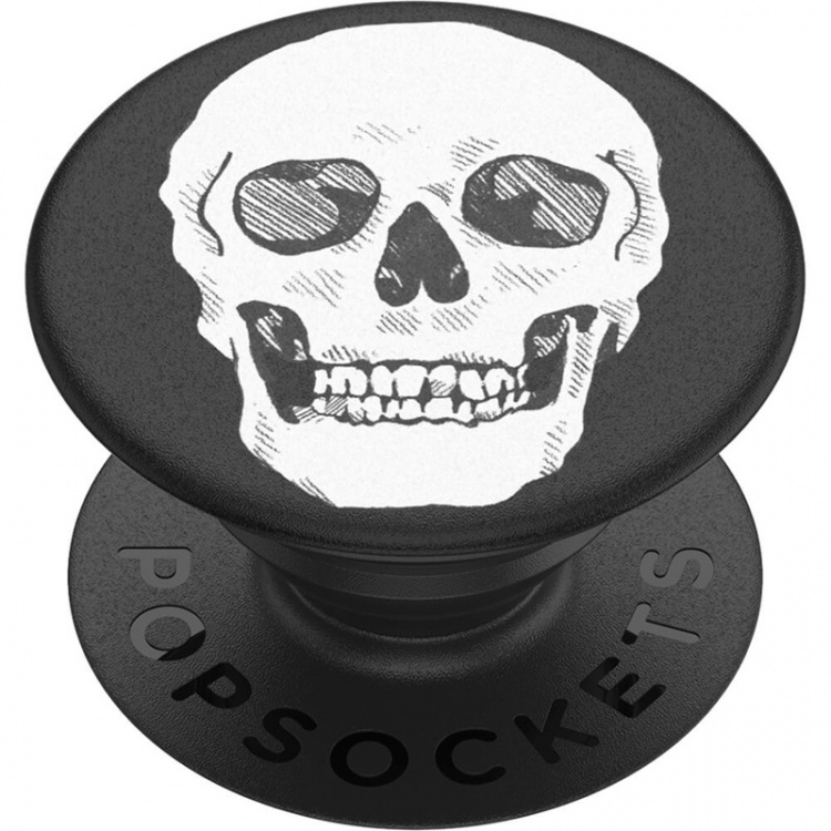 POPSOCKETS Shaky Bones White Avtagbart Grip med Stativfunksjon