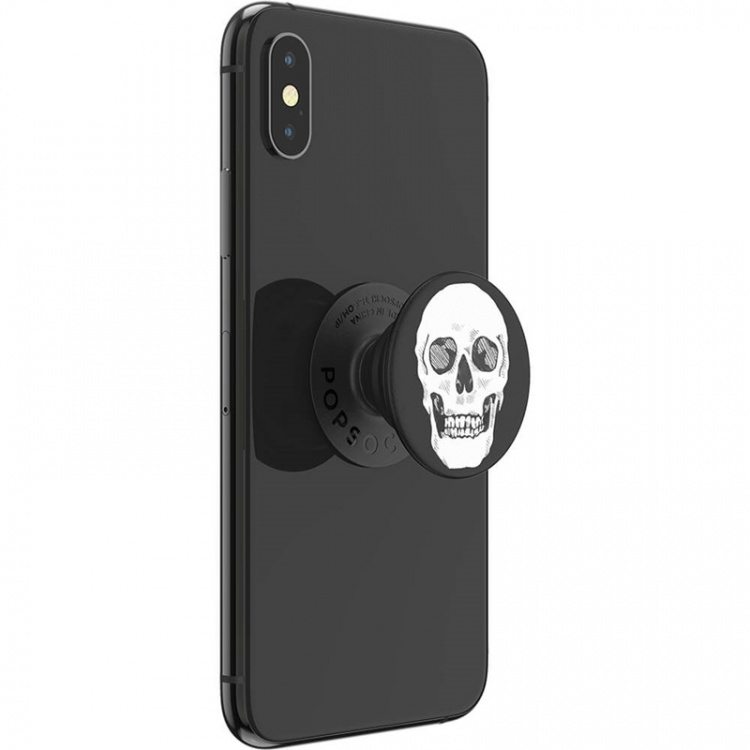POPSOCKETS Shaky Bones White Avtagbart Grip med Stativfunksjon