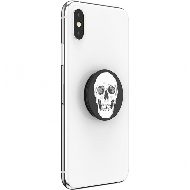 POPSOCKETS Shaky Bones White Avtagbart Grip med Stativfunksjon
