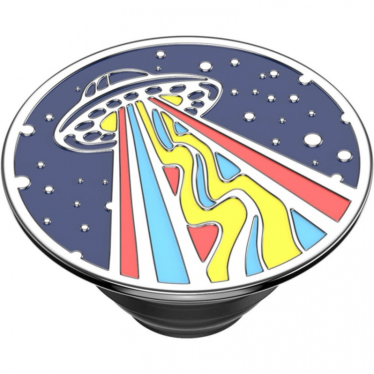 PopSockets Enamel Outta This World Navy Avtagbart Grip med Stativfunksjon Premium
