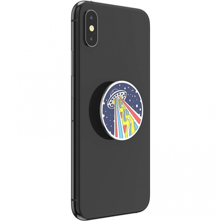 PopSockets Enamel Outta This World Navy Avtagbart Grip med Stativfunksjon Premium