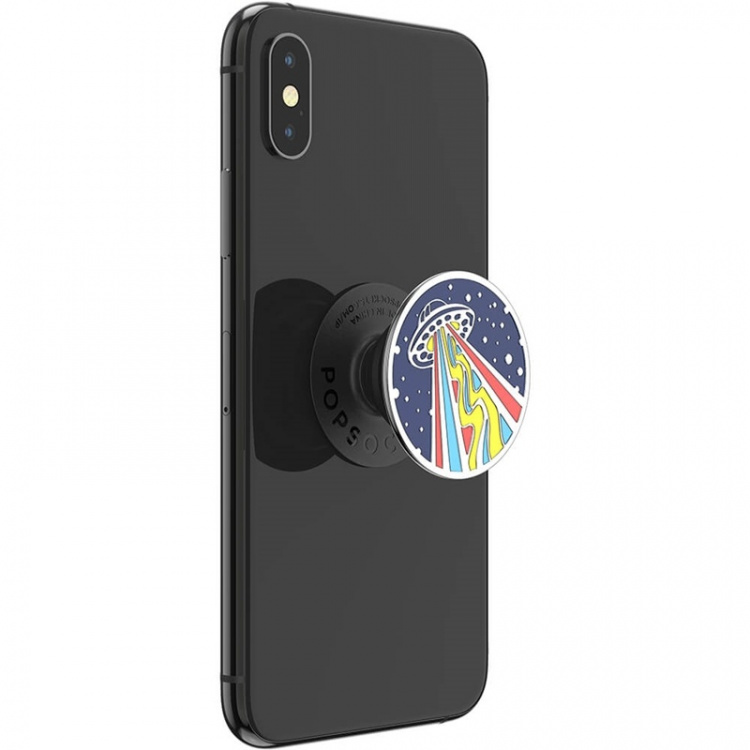 PopSockets Enamel Outta This World Navy Avtagbart Grip med Stativfunksjon Premium