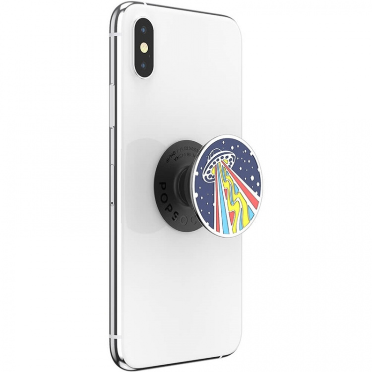 PopSockets Enamel Outta This World Navy Avtagbart Grip med Stativfunksjon Premium