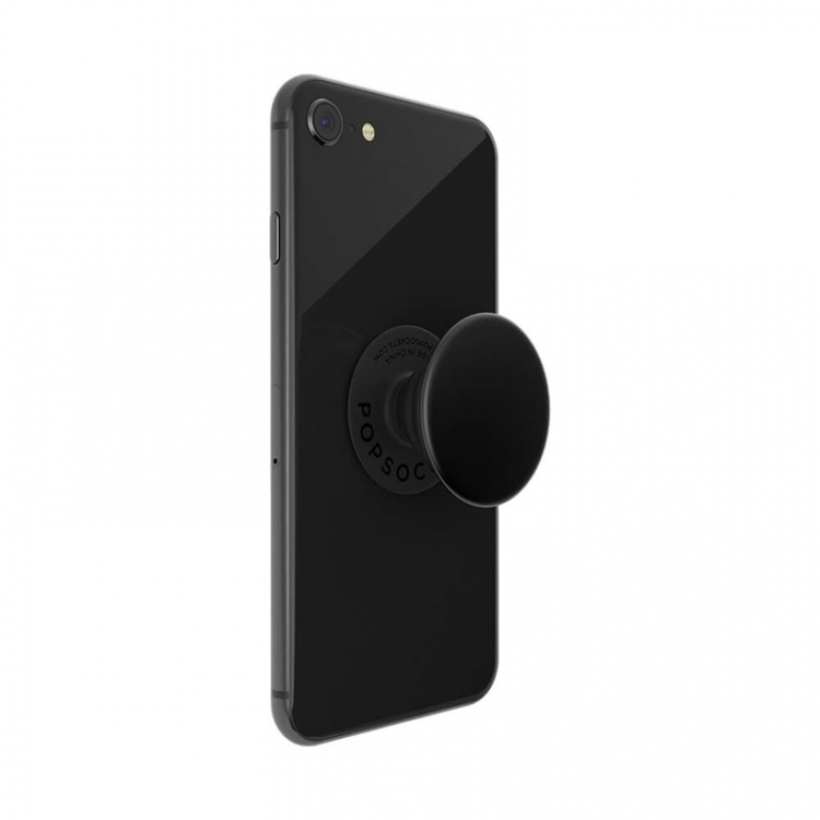 PopSockets Aluminum Black Avtagbart Grip med Stativfunksjon Premium