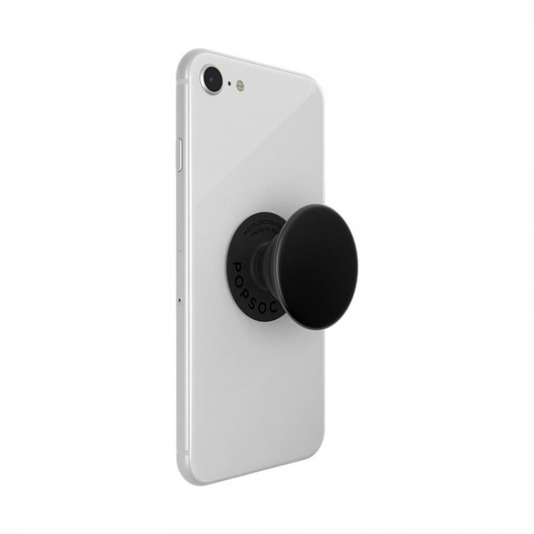PopSockets Aluminum Black Avtagbart Grip med Stativfunksjon Premium