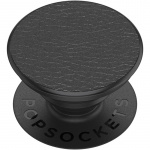 PopSockets Pebbled Vegan Leather Black Avtagbart Grip med Stativfunksjon Premium PopSockets Pebbled Vegan Leather Black Avtagbart Grip med Stativfunksjon Premium