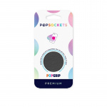 PopSockets Pebbled Vegan Leather Black Avtagbart Grip med Stativfunksjon Premium PopSockets Pebbled Vegan Leather Black Avtagbart Grip med Stativfunksjon Premium
