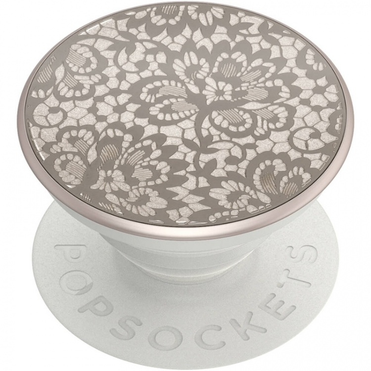 POPSOCKETS Lasercut Metal Floral Lace Avtagbart Grip med Stativfunksjon LUXE