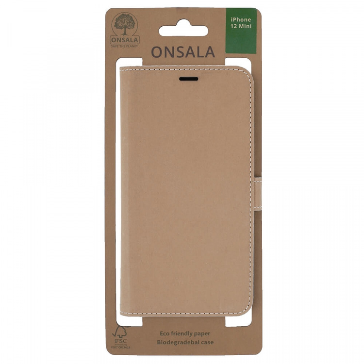 Onsala Lommebokveske iPhone 12 Mini Eco Sand