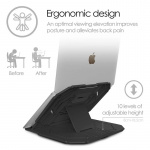 Desire2 2in1 Portabelt Laptopstativ Svart 360 Roterbar inkl Mobilställ Desire2 2in1 Portabelt Laptopstativ Svart 360 Roterbar inkl Mobilställ