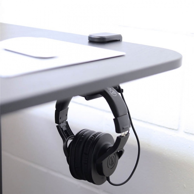 Desire2 Hållare för Hörlur/Headset Svart Monterat på skrivbordsskiva