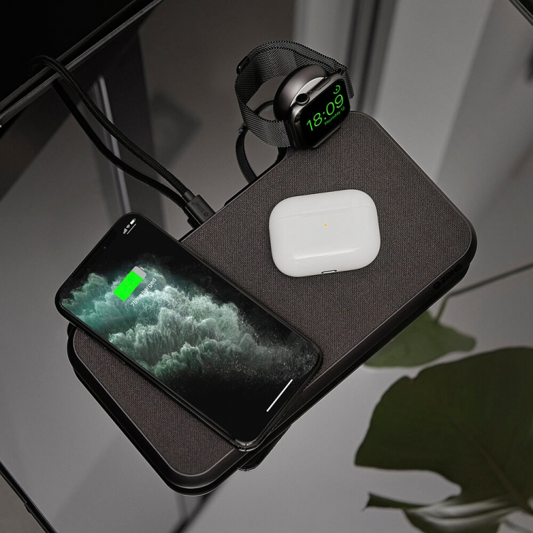 Zens Apple Watch Lader QI USB-Stick Aluminium Svart Zens Apple Watch Lader QI USB-Stick Aluminium Svart