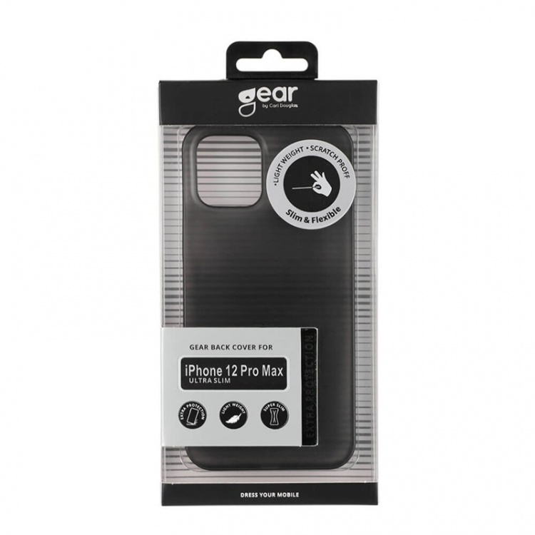 Gear Mobildeksel Ultraslim Svart - iPhone 12 Pro Max Gear Mobildeksel Ultraslim Svart - iPhone 12 Pro Max