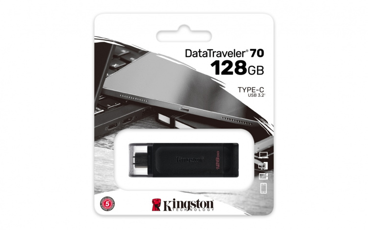 Kingston pendrive DT70 (128 GB | USB-C) Kingston pendrive DT70 (128 GB | USB-C)
