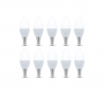 LED-lampe E14, C37, 3W, 230V, 4500K 10-pk, Hvit nøytral LED-lampe E14, C37, 3W, 230V, 4500K 10-pk, Hvit nøytral