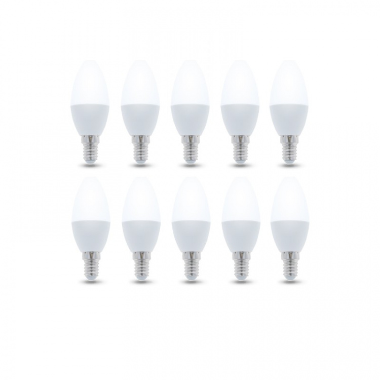 LED-lampe E14, C37, 3W, 230V, 4500K 10-pk, Hvit nøytral LED-lampe E14, C37, 3W, 230V, 4500K 10-pk, Hvit nøytral