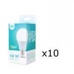LED-lampe E27, 6W, 230V, 4500K 10-pk, Hvit nøytral