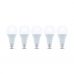 LED-lampe E27, A65, 18W, 230V, 6000K 5-pakning, Kjølig hvit