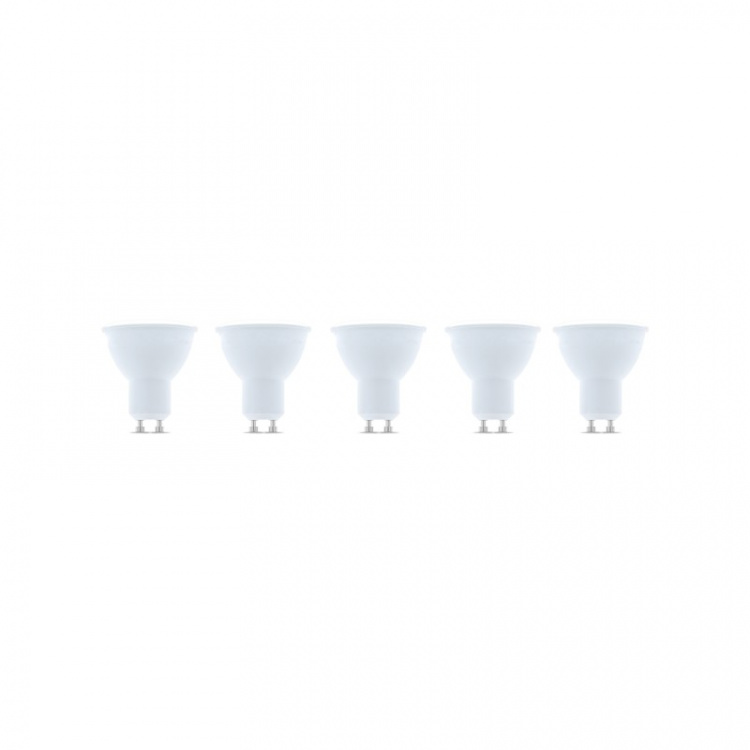 LED-lampe GU10, 3W, 230V, 6000K, 5-pakning, Kjølig hvit LED-lampe GU10, 3W, 230V, 6000K, 5-pakning, Kjølig hvit