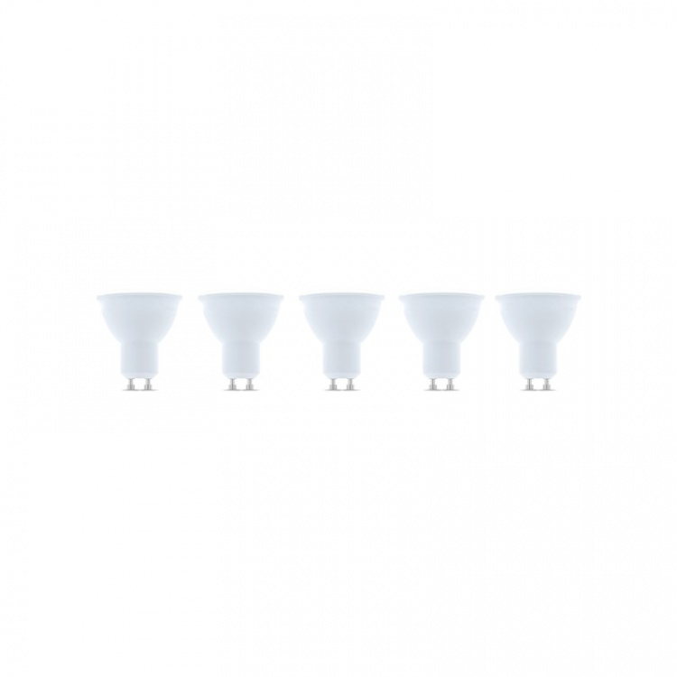 LED-lampe GU10, 7W, 230V, 3000K, 5-pakning, Varm hvit