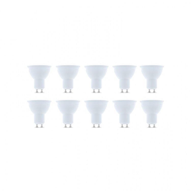 LED-lampe GU10, 7W, 230V, 3000K, 10-pk, Varm hvit LED-lampe GU10, 7W, 230V, 3000K, 10-pk, Varm hvit