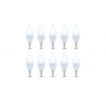 LED-lampe E14, C37, 10W, 230V, 3000K, Keramikk 10-pk, Varm hvit LED-lampe E14, C37, 10W, 230V, 3000K, Keramikk 10-pk, Varm hvit