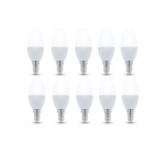 LED-lampe E14, C37, 6W, 230V, 4500K 10-pk, Hvit nøytral LED-lampe E14, C37, 6W, 230V, 4500K 10-pk, Hvit nøytral