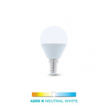 LED-lampe E14, G45, 6W, 4500K, hvit nøytral LED-lampe E14, G45, 6W, 4500K, hvit nøytral