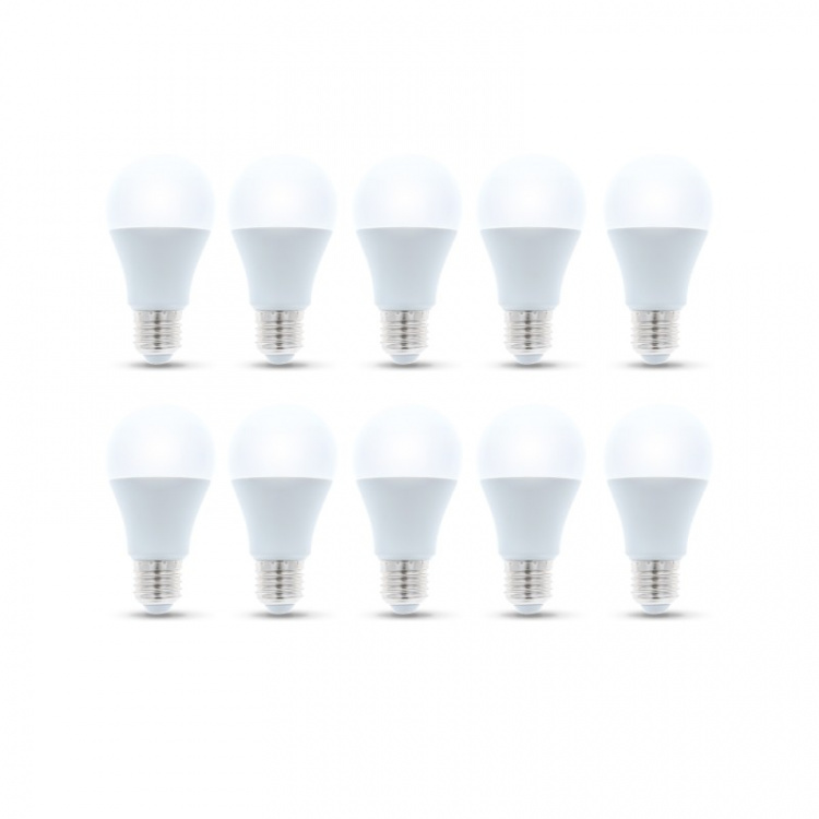 LED-lampe E27, A60, 10W, 230V, 3000K 10-pakning, Varm hvit LED-lampe E27, A60, 10W, 230V, 3000K 10-pakning, Varm hvit