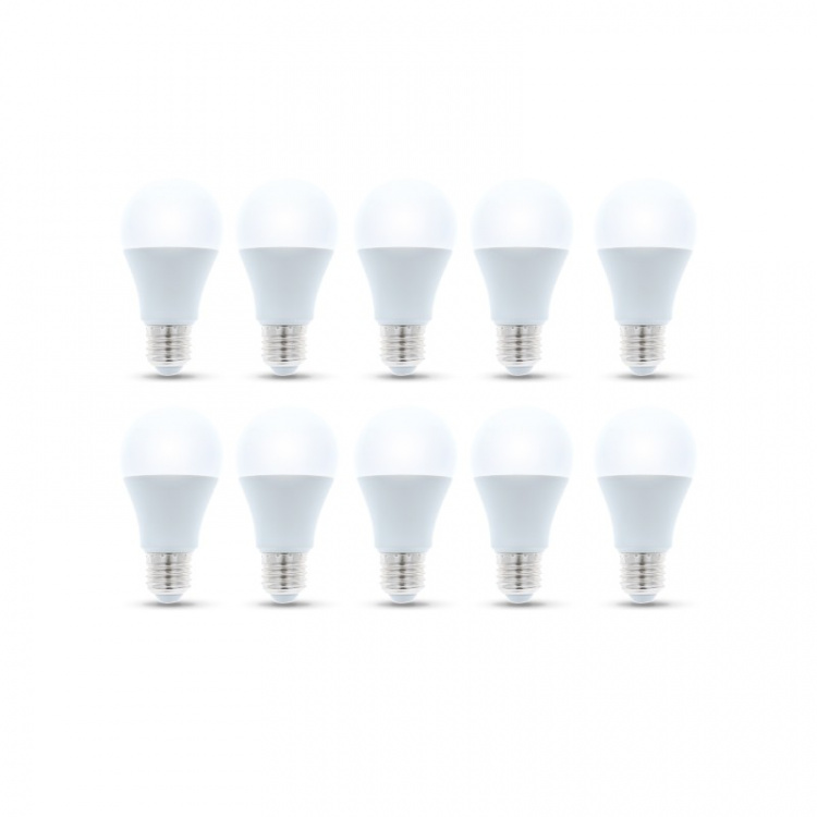 LED-lampe E27, A60, 10W, 230V, 4500K 10-pk, Hvit nøytral LED-lampe E27, A60, 10W, 230V, 4500K 10-pk, Hvit nøytral
