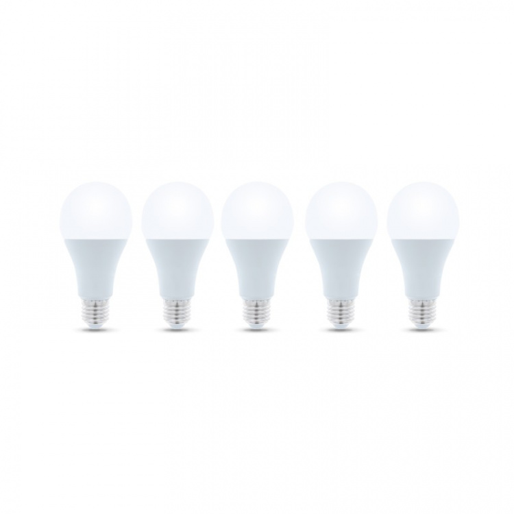 LED-lampe E27, A65, 15W, 230V, 3000K 5-pakning, Varm hvit LED-lampe E27, A65, 15W, 230V, 3000K 5-pakning, Varm hvit