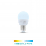 LED-lampe E27, G45, 10W, 230V, 6000K, keramisk, kjølig hvit LED-lampe E27, G45, 10W, 230V, 6000K, keramisk, kjølig hvit