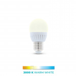 LED-lampe E27, G45, 6W, 3000K, varm hvit LED-lampe E27, G45, 6W, 3000K, varm hvit