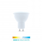LED-Lampe GU10, 1W, 230V, 6000K, Kaldhvitt LED-Lampe GU10, 1W, 230V, 6000K, Kaldhvitt