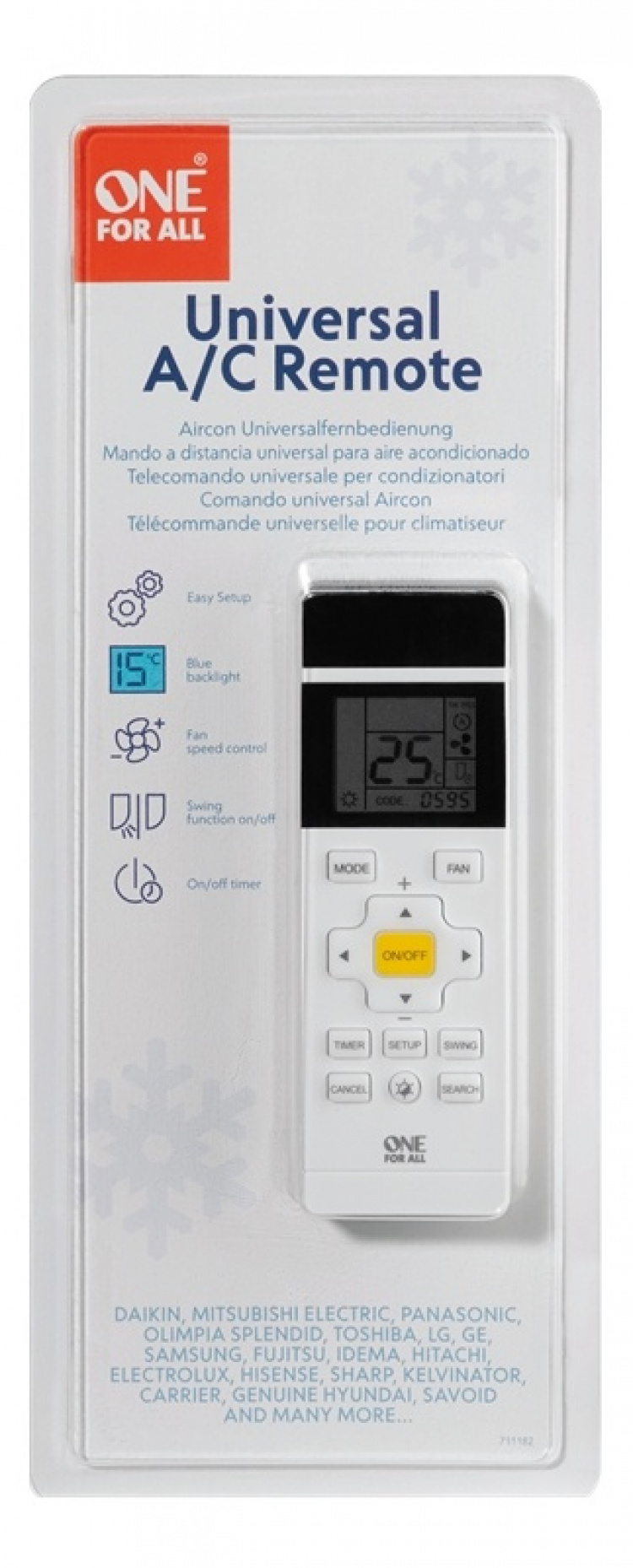 One For All - Universell fjernkontroll for AC One For All - Universell fjernkontroll for AC