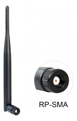 DeLOCK WLAN 802.11 ac/a/b/g/n-antenne RP-SMA-plugg 4 - 5 dBi omnidirekte DeLOCK WLAN 802.11 ac/a/b/g/n-antenne RP-SMA-plugg 4 - 5 dBi omnidirekte