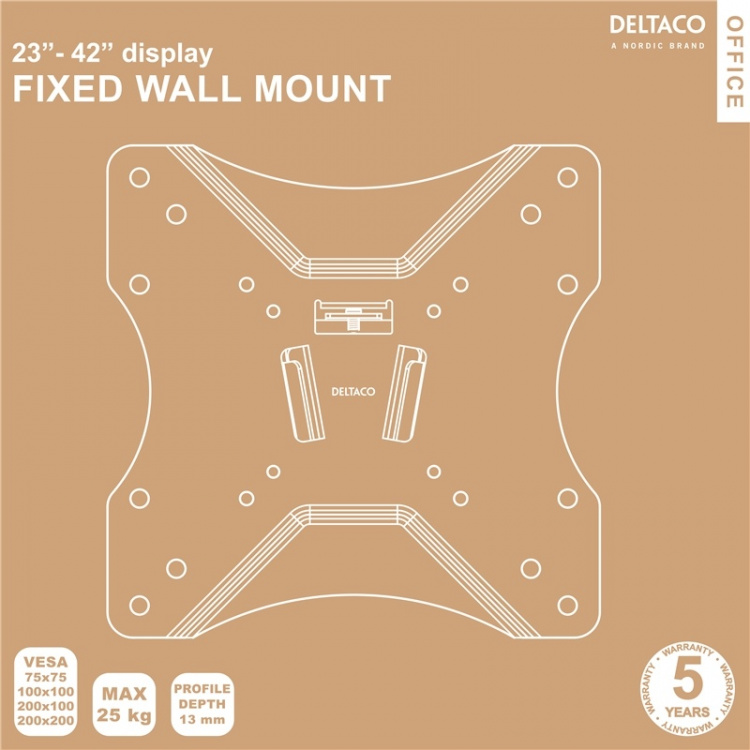 DELTACO Kontor, fast vegg, 23