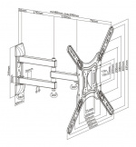 DELTACO Office, 3-veis vegg med full bevegelse, 23 DELTACO Office, 3-veis vegg med full bevegelse, 23