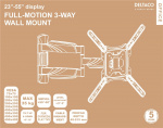 DELTACO Office, 3-veis vegg med full bevegelse, 23 DELTACO Office, 3-veis vegg med full bevegelse, 23