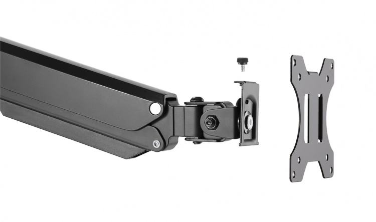 DELTACO Kontor, dobbelt skrivebord, gassfjær,17