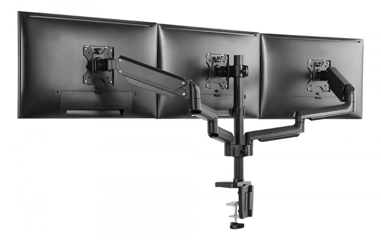 DELTACO Kontor, Tripple skrivebord, gassfjær,17 DELTACO Kontor, Tripple skrivebord, gassfjær,17