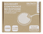DELTACO OFFICE konferansemikrofon med USB og 3,5 mm lydport