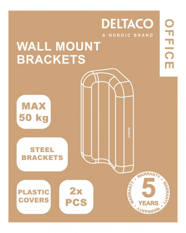 DELTACO Office, Slatwall Wall Mounting Plate DELTACO Office, Slatwall Wall Mounting Plate