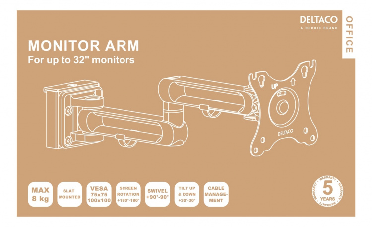 DELTACO Office, Monitor Arm Dual Monitor