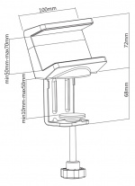 DELTACO Office, Clamp-On Power Strip Holder DELTACO Office, Clamp-On Power Strip Holder