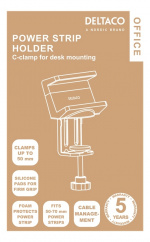DELTACO Office, Clamp-On Power Strip Holder DELTACO Office, Clamp-On Power Strip Holder